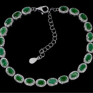 *Private Sale for @mizu.         9ct Emerald Topaz adjustable bracelet 925